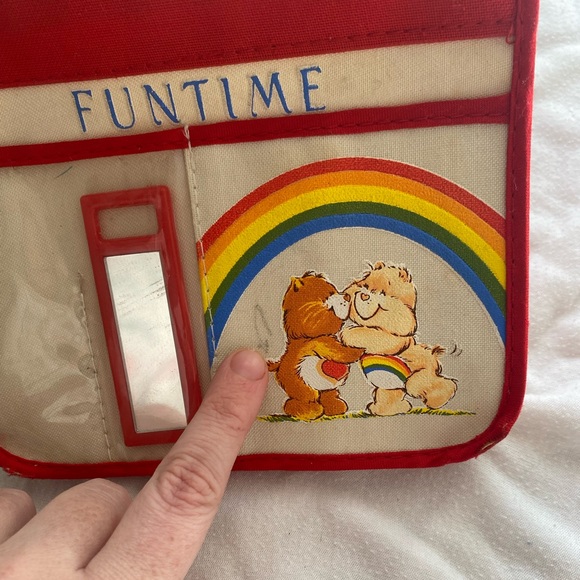 vintage 1982 Care Bears mini handbag featuring Funshine Bear & Tenderheart - Picture 8 of 8